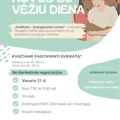 VASARIS - VĖŽIO PREVENCIJOS MĖNUO